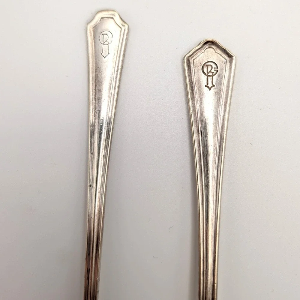 Victor S Co Berkeley-Carteret Hotel Silverplate Cocktail Forks Set of 2 6